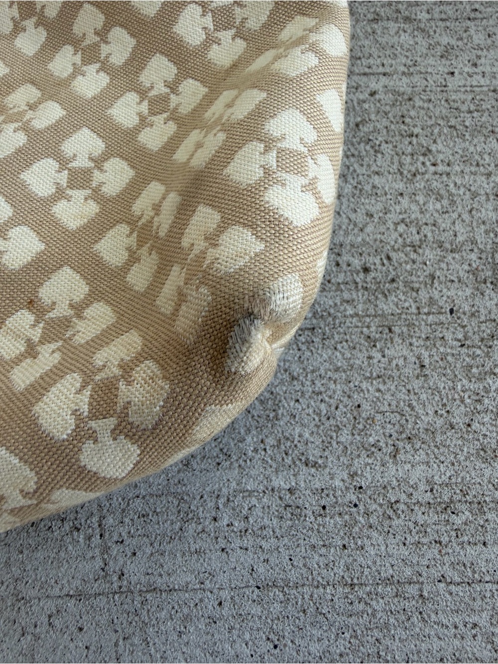 Kate Spade New York Crossbody Bag Canvas Spade Print Pink Red Stripe - Picture 13 of 13